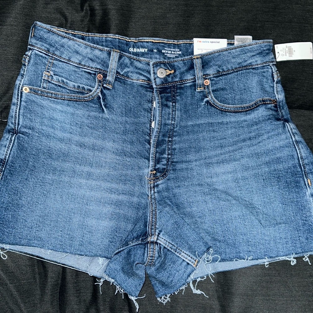 Old Navy Sky-Hi A-line denim shorts